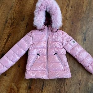 MONCLER Pink Girls Down Jacket